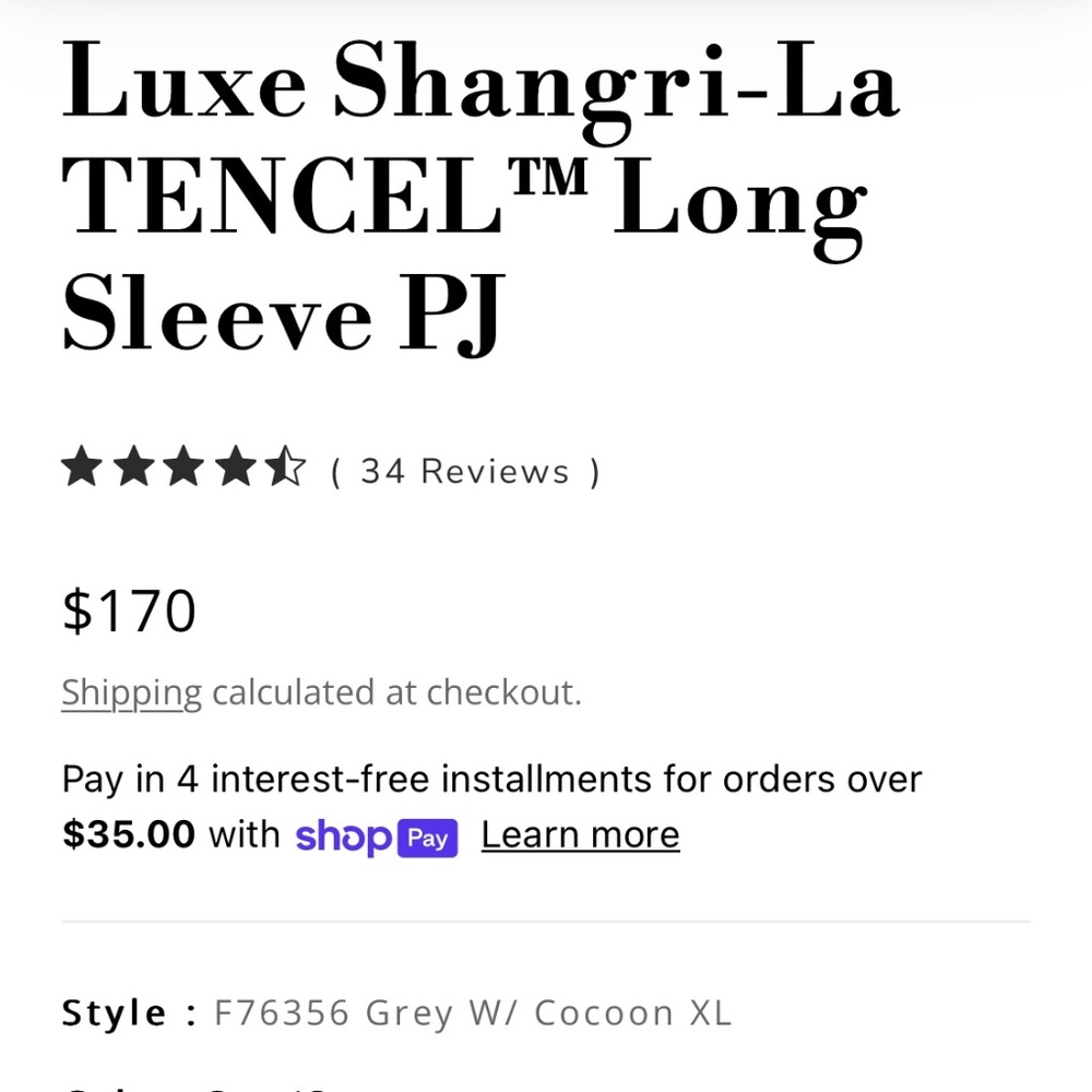 Natori Luxe Shangri-La TENCEL™ Long Sleeve PJ - Picture 4 of 6